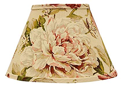 AHS Lighting SD1476-08RE Large Rose Floral Rectangle Lamp Shade with Regular Clip, 8