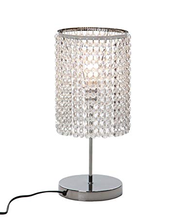 Surpars House Elegant Crystal Silver Table Lamp