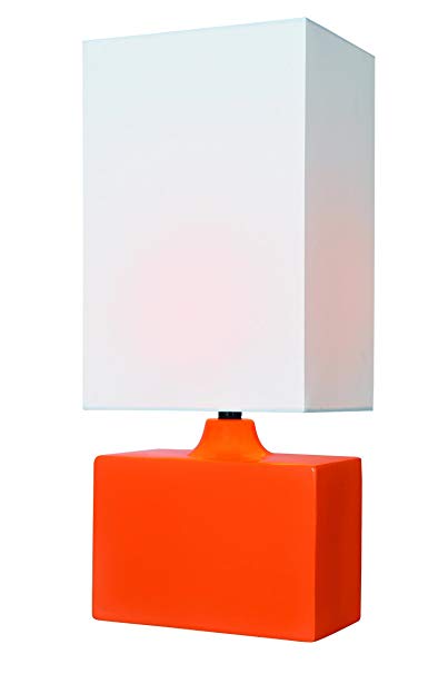 Lite Source LS-22378ORN Kara Ceramic Table Lamp, Orange