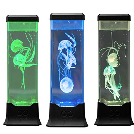 Electric Jellyfish Tank Table Lamp With Color Changing Light Gift For Kids Men Women Home Deco For Room Mood Light For Relax