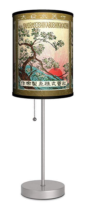 Lamp-In-A-Box SPS-VLB-SAKUR Vintage Labels - Sakura Sport Silver Lamp, 20