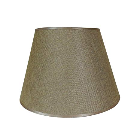 CVHOMEDECO. Beige Burlap Lamp Shade for Home Vintage Rustic Primitive Decorative Table Lamp, 12